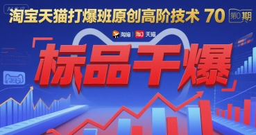 淘宝天猫打爆班原创高阶技术第70期:标品干爆-润格副业网-每天分享热门副业赚钱项目