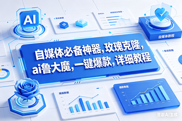 （17964期）玫瑰克隆工具，鲁大魔ai软件，自媒体的神器，一键爆款，50多个功能的详细教程。-润格副业网-每天分享热门副业赚钱项目