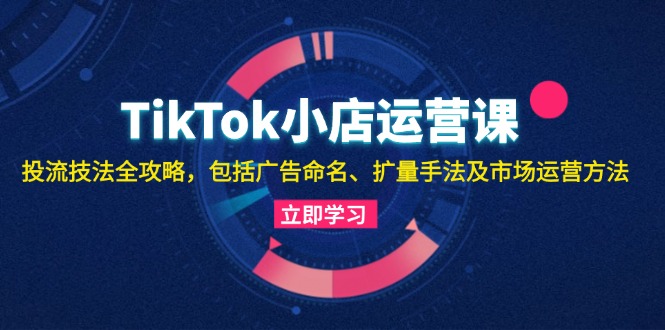 (13063期)TikTok小店运营课:投流技法全攻略,包括广告命名 扩量手法及市场运营方法-润格副业网-每天分享热门副业赚钱项目