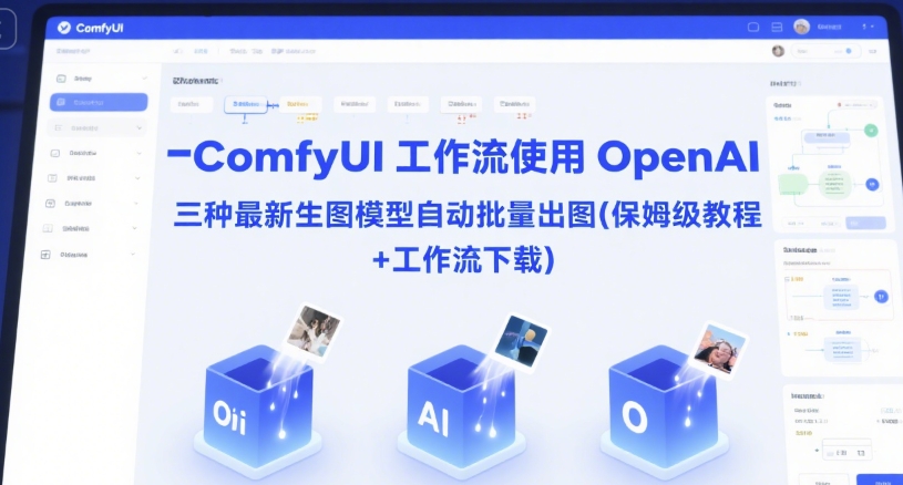 ComfyUI 工作流使用 OpenAI 三种最新生图模型自动批量出图(保姆级教程+工作流下载)-润格副业网-每天分享热门副业赚钱项目