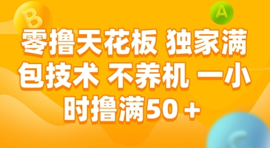 零撸天花板,独家满包技术,不用养机,一小时撸满50+,收益稳定【揭秘】-润格副业网-每天分享热门副业赚钱项目