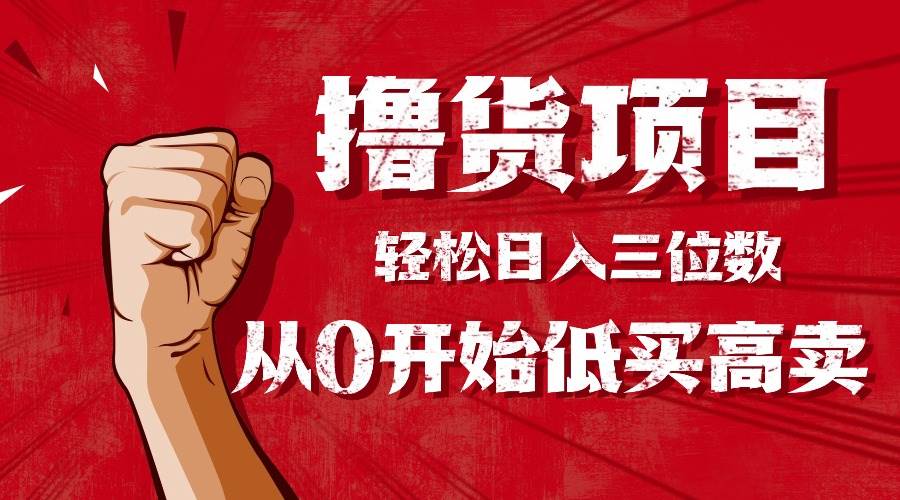 （16315期）手把手教你撸货，从0开始低买高卖，小白轻松实现日入三位数!!!-润格副业网-每天分享热门副业赚钱项目