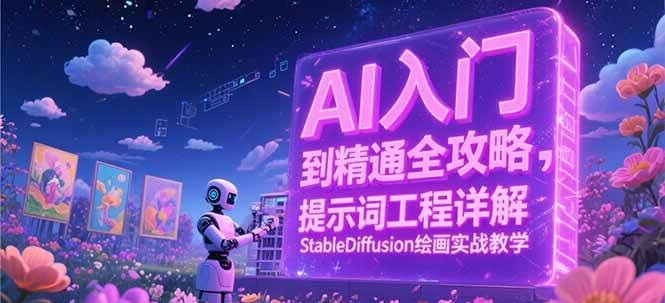AI入门到精通全攻略，提示词工程详解，StableDiffusion绘画实战教学-润格副业网-每天分享热门副业赚钱项目