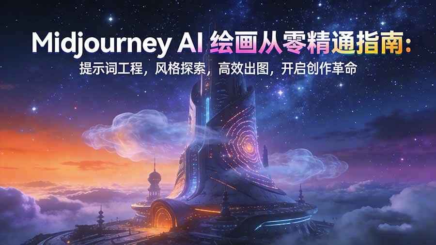 （17118期）Midjourney AI绘画从零精通指南：提示词工程，风格探索，高效出图，开启创作革命-润格副业网-每天分享热门副业赚钱项目