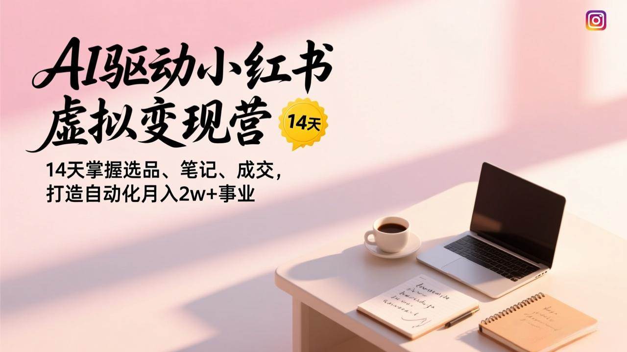 （17204期）AI驱动小红书虚拟变现营，14天掌握选品、笔记、成交，打造自动化月入2w+事业-润格副业网-每天分享热门副业赚钱项目