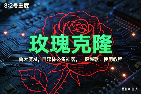 （17206期）玫瑰克隆神器，ai鲁大魔，自媒体必备工具，一键爆款神器，详细教程。-润格副业网-每天分享热门副业赚钱项目