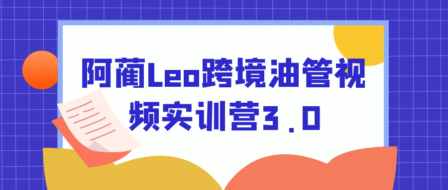 阿蔺Leo跨境油管视频实训营3.0-润格副业网-每天分享热门副业赚钱项目