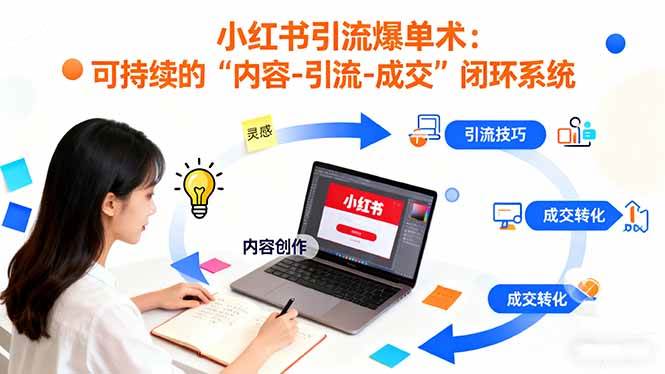 (16362期)小红书引流爆单术:构建一套低成本 可持续的“内容-引流-成交”闭环系统-润格副业网-每天分享热门副业赚钱项目