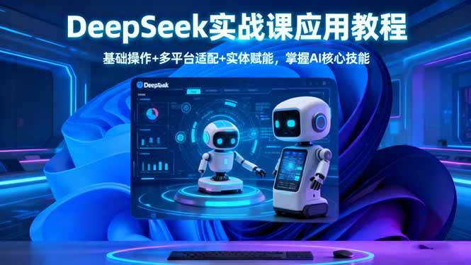 （16391期）DeepSeek实战课应用教程、基础操作+多平台适配+实体赋能，掌握AI核心技能-润格副业网-每天分享热门副业赚钱项目