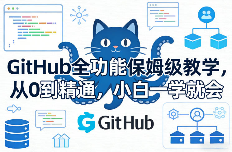 GitHub全功能保姆级教学，从0到精通，小白一学就会-润格副业网-每天分享热门副业赚钱项目