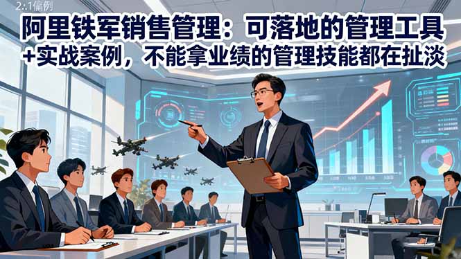 阿里铁军销售管理：可落地的管理工具+实战案例，不能拿业绩的管理都在扯淡-润格副业网-每天分享热门副业赚钱项目