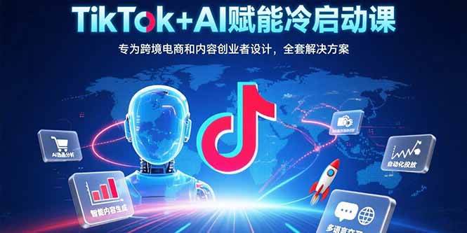 （15561期）TikTok+AI赋能冷启动课：专为跨境电商和内容创业者设计，全套解决方案-润格副业网-每天分享热门副业赚钱项目