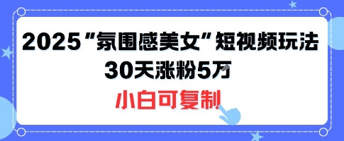 不露脸也能火!2025“氛围感美女”短视频玩法,30天涨粉5W小白可复制-润格副业网-每天分享热门副业赚钱项目