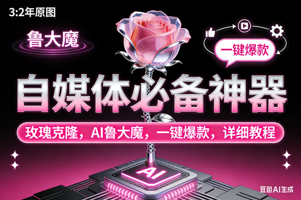 (17153期)玫瑰克隆神器,ai鲁大魔,自媒体必备工具,一键爆款神器,详细教程。-润格副业网-每天分享热门副业赚钱项目