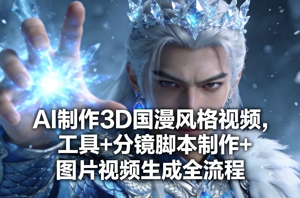 AI制作3D国漫风格视频，工具+分镜脚本制作+图片视频生成全流程-润格副业网-每天分享热门副业赚钱项目