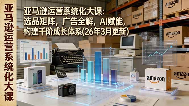 （17622期）亚马逊运营系统化大课：选品矩阵，广告全解，AI赋能，构建千阶成长体系(26年3月更新)-润格副业网-每天分享热门副业赚钱项目