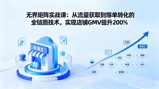 （16104期）无界矩阵实战课：从流量获取到爆单转化的全链路技术，实现店铺GMV提升200%-润格副业网-每天分享热门副业赚钱项目