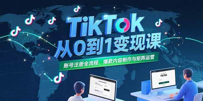 (15346期)TikTok从0到1变现课,账号注册全流程,爆款内容制作与矩阵运营-润格副业网-每天分享热门副业赚钱项目