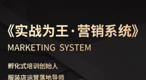 老杨·服装老板必修课《实战为王-营销系统》实现业绩被动式增长-润格副业网-每天分享热门副业赚钱项目