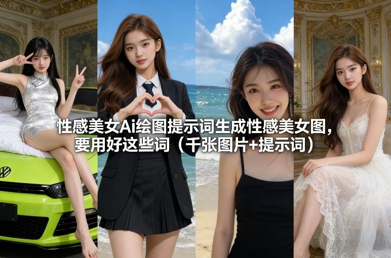性感美女Ai绘图提示词生成性感美女图，要用好这些词（千张图片+提示词）-润格副业网-每天分享热门副业赚钱项目