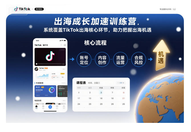 出海成长加速训练营，系统覆盖TikTok出海核心环节，助力把握出海机遇(更新)-润格副业网-每天分享热门副业赚钱项目