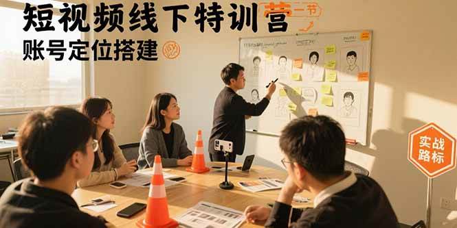 (15707期)短视频线下特训营:账号定位搭建/口播号拍摄剪辑/直播间流量入口/变现实战-润格副业网-每天分享热门副业赚钱项目