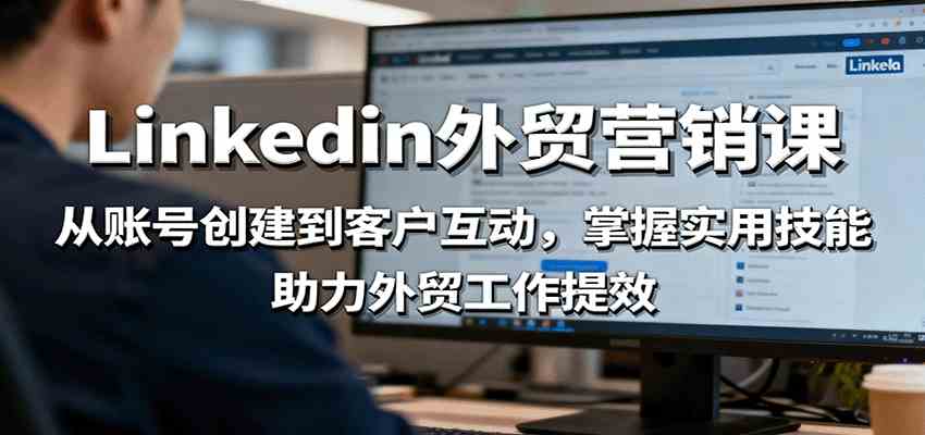 LinkedIn外贸营销课:从账号创建到客户互动,掌握实用技能,助力外贸工作提效-润格副业网-每天分享热门副业赚钱项目