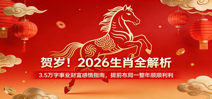 贺岁！2026生肖全解析，3.5万字事业财富感情指南，提前布局一整年顺顺利利-润格副业网-每天分享热门副业赚钱项目