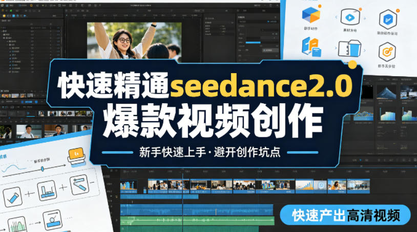 快速精通seedance2.0爆款视频创作,快速产出高清视频,避开大量创作坑点,新手也能快速上手 快速精通seedance2.0爆款视频创作,快速产出高清视频,避开大量创作坑点,新手也能快速上手