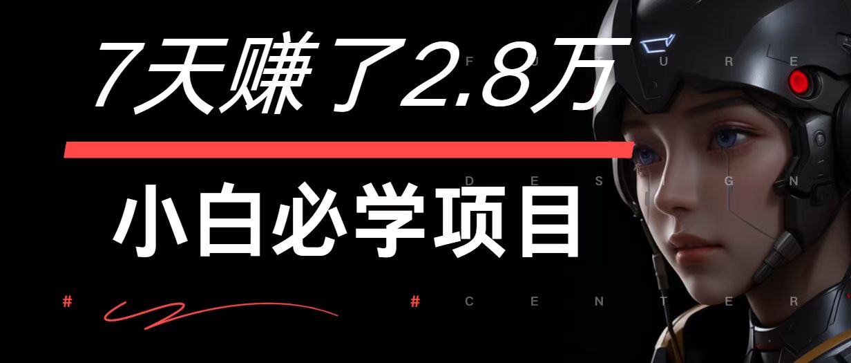 7天赚了2.8万！每单利润最少500+，轻松月入7万+小白有手就行-润格副业网-每天分享热门副业赚钱项目
