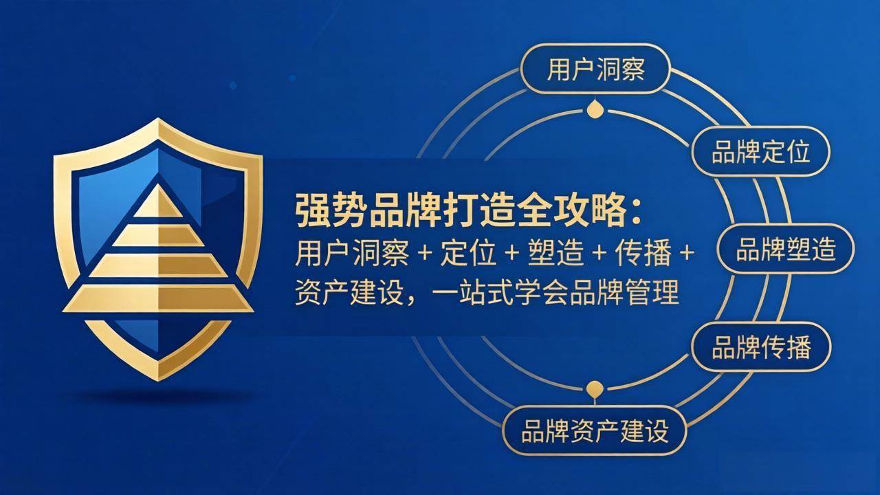 （17889期）强势品牌打造全攻略：用户洞察 + 定位 + 塑造 + 传播 + 资产建设，一站式学会品牌管理-润格副业网-每天分享热门副业赚钱项目