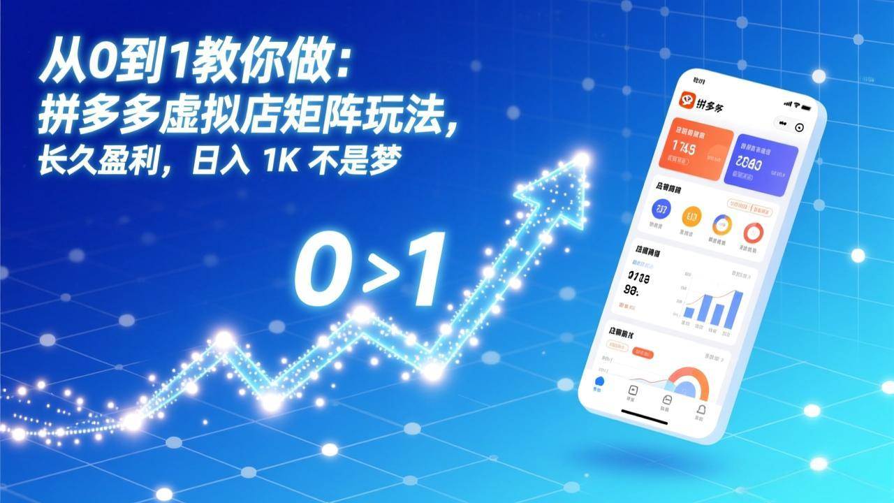 （17205期）从0到1教你做：拼多多虚拟店矩阵玩法，长久盈利，日入 1K 不是梦-润格副业网-每天分享热门副业赚钱项目