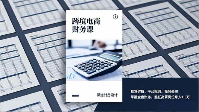 （17036期）跨境电商财务课，核算逻辑、平台规则、账务处理，掌握全盘账务，胜任高薪岗位月入1.5万+-润格副业网-每天分享热门副业赚钱项目