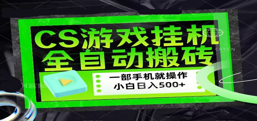 CSGO游戏挂机捡漏搬砖，超稳定的项目，带领1000+小白实现日入500+-润格副业网-每天分享热门副业赚钱项目