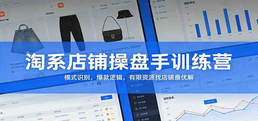 淘系店铺操盘手训练营：模式识别，爆款逻辑，有限资源找店铺最优解-润格副业网-每天分享热门副业赚钱项目