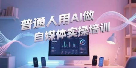普通人用AI做自媒体实操培训，普通人一个人用ai做自媒体，视频制作、短视频引流、直播带货，轻松入门-润格副业网-每天分享热门副业赚钱项目
