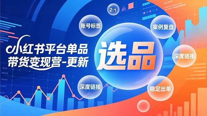 （16979期）小红书平台单品带货变现营-更新，极致选品、账号标签、案例复盘，深度链接，快速启动稳定出单-润格副业网-每天分享热门副业赚钱项目