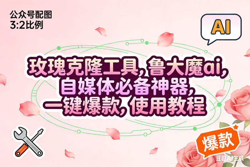 （16859期）玫瑰克隆，鲁大魔ai，自媒体必备神器，一键爆款工具，详细使用教程-润格副业网-每天分享热门副业赚钱项目
