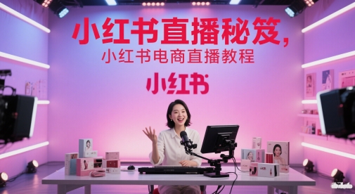 小红书直播秘笈，小红书电商直播教程-润格副业网-每天分享热门副业赚钱项目