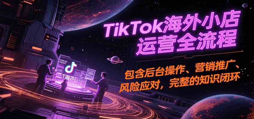 TikTok海外小店运营全流程，包含后台操作、营销推广、风险应对，完整的知识闭环-润格副业网-每天分享热门副业赚钱项目