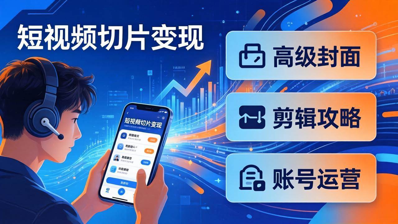 （17758期）短视频切片变现速成班2.0：高级封面+剪辑攻略+账号运营，0基础小白快速入局副业-润格副业网-每天分享热门副业赚钱项目