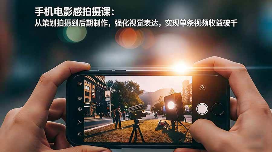 (17273期)手机电影感拍摄课:从策划拍摄到后期制作,强化视觉表达,实现单条视频收益破千-润格副业网-每天分享热门副业赚钱项目