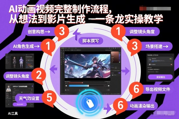 AI动画视频完整制作流程，从想法到影片生成一条龙实操教学-润格副业网-每天分享热门副业赚钱项目