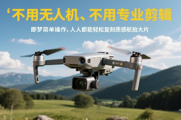 不用无人机、不用专业剪辑，即梦简单操作，人人都能轻松复刻质感航拍大片-润格副业网-每天分享热门副业赚钱项目