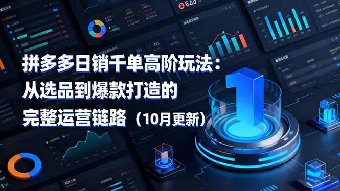 （16404期）拼多多日销千单高阶玩法：从选品到爆款打造的完整运营链路（10月更新）-润格副业网-每天分享热门副业赚钱项目