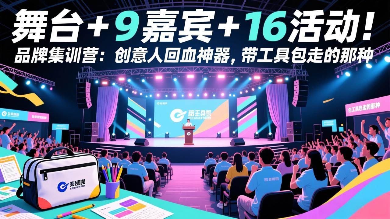 (17413期)舞台 + 9 嘉宾 + 16 活动!品牌集训营:创意人回血神器,带工具包走的那种 (17413期)舞台 + 9 嘉宾 + 16 活动!品牌集训营:创意人回血神器,带工具包走的那种