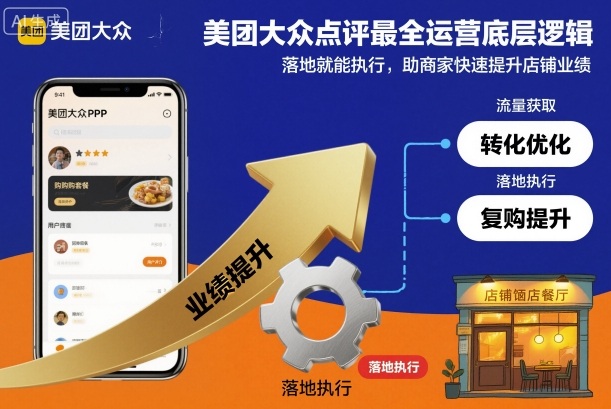 美团大众点评最全运营底层逻辑，落地就能执行，助商家快速提升店铺业绩-润格副业网-每天分享热门副业赚钱项目