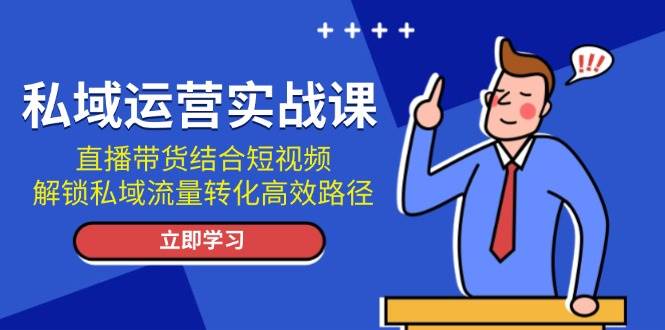 私域运营实战课:直播带货结合短视频,解锁私域流量转化高效路径-润格副业网-每天分享热门副业赚钱项目