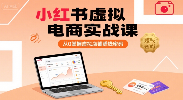 小红书虚拟电商实战课,从0掌握虚拟店铺賺钱密码-润格副业网-每天分享热门副业赚钱项目