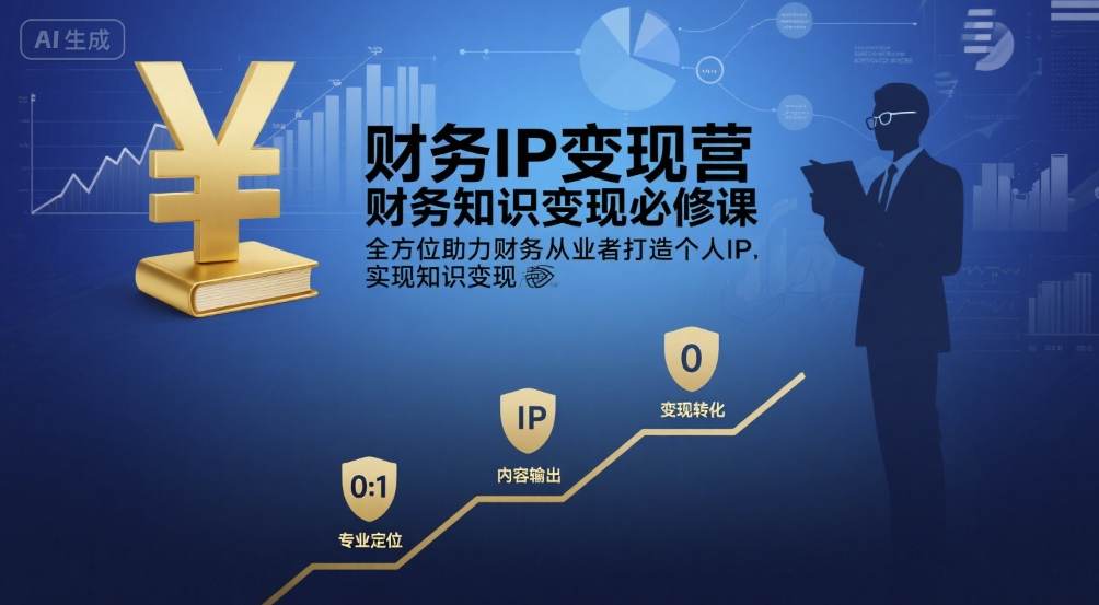 财务IP变现营，财务知识变现必修课，全方位助力财务从业者打造个人IP，实现知识变现-润格副业网-每天分享热门副业赚钱项目